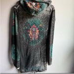 Ed Hardy Y2K  Full Zip Hoodie Rhinestone Skull Back Medium Christian Audigier Photo 3