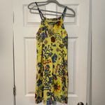 Anthropologie  x Vanessa Virginia Yellow Floral Keyhole Halter Shift Dress Size 8 Photo 1