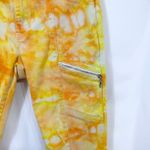 White House | Black Market  Size 2 Jeans Handmade Tie Dye Yellow Skinny Crop 235 Photo 4