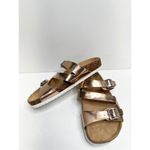 Lisa Vicky‎ Sandals Womens Size 6 Rose Gold Slip On Slides Photo 4