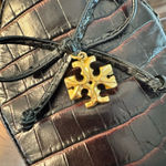 Tory Burch Women's Charm Croco Leather Loafers Size 7.5 Brown Black Photo 7