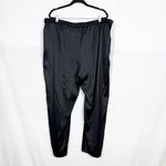 Eileen Fisher  Satin Straight Leg Pant Trousers Pull On Black Photo 4