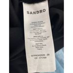 Sandro  Black Long Sleeve Collared Button Up Mini Dress Style SFPRO02529 size M Photo 2