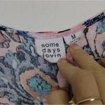 Urban Outfitters Somedays Lovin' Deep V Neck Pink Paisley Mini Dress Photo 4