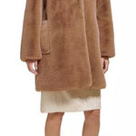 Donna Karan NWT Brown Faux Fur Coat Donna karen size XL Photo 0