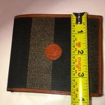 Fendi Pequin Pecan Striped Pattern Bifold Wallet Photo 4
