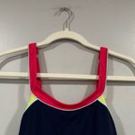 Lands' End Navy High Neck Swim Dress Sz 14 Blue Photo 1