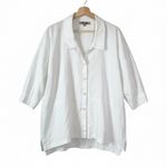 Flax  Lagenlook elbow length sleeve button down shirt Photo 0