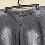 Maurice's XL Distressed Gray Wash Denim Jeans Womens XL Regular Size Photo 2