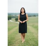 Cynthia Rowley  Black 100% Silk Sleeveless Sheath Dress New Size 10 Chic Trendy # Photo 10