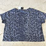 French Connection NWT Grey Leodard Cropped T-shirt Photo 2