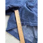 Old Navy Everyday Shorts Blue Linen Cotton Blend Size 16 Chambray Zip Fly Photo 4