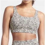 Athleta  Exhale Moonflower Jacquard black and white Sports Bra A-C Small Photo 0
