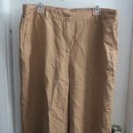 J.Jill women's womens linen blend wide leg pants in brown size large. Photo 1