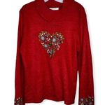 Coldwater Creek ‎ Heart Embroidered Sweater Photo 0