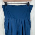 Anthropologie Hei Hei Eventide Linen Blend Cropped Pants Size Medium Teal Blue Photo 4