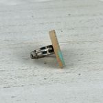 VTG Y2K Steppie Co. Wooden Heart Adjustable Ring Mint Green Whimsical Handmade Photo 4