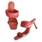 Vince Camuto Emoelee Ultra Coral Woven Strap
Tapered Heel Sandals Size 8 Photo 0