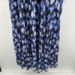 Monique Lhuillier RTR ML Melanie Black White & Blue Floral Maxi Dress Sz 0 Photo 3