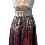 Romy szXS satin sleeveless wrap front lined side zip flowy skirt dress EUC Size XS Photo 0