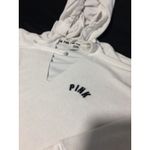PINK Victoria Secret White Terry Cloth Hoodie V Neck Pullover Sweatshirt M Size M Photo 1