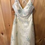 JC Penny Cream And Mint Green Prom Dress Photo 3