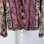 Alberto Makali sz L Blazer Jacket Animal Print Colorful Lace Lagenlook Art Photo 2