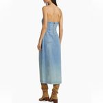 Free People Picture Perfect Ombré Denim Strapless Midi-Dress Photo 2