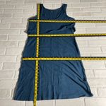 Toad & Co Paintbrush Tank Dress Womens Medium Blue Organic Cotton Knit Layered M Photo 1