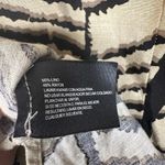 East 5th Woman Neutral Abstract Stripe Linen Button Down Blouse Size 1X Photo 4