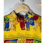 Carlisle Vintage  100% Silk Mock Neck Long Sleeve Blouse Funky 80s Retro Dopamine Photo 1