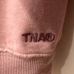 Aritzia TNA  Cozy Fleece Boyfriend Crew Sweatshirt Mauve Crewneck Sweatfleece L Photo 4