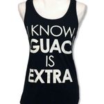 Cold Crush NWOT I Know Guac Is Extra Racerback Black Tank Top Athletic Yoga New Photo 0