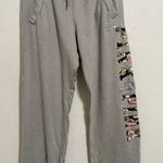 Victoria's Secret  Pink Floral Bling Campus Boyfriend Gray Sweatpants Size M Photo 0