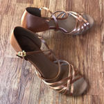 Capezio Elegant Brown Strappy Women's Shoes ballroom, dance shoes Photo 0