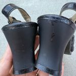 Arche France Black Leather Cutout Textured Slingback Heels Women's Size 38 US 8 Photo 5