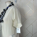 Just Cavalli Ivory See Through Scarf Decorated Blouse Top Size 42 / US 6 Photo 6
