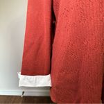 Chic Rust Red Sweater with White Collar Size XL Photo 2