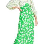 Rixo for Target Green Daisy Long Sleeve Swing Dress Size 4 Retro Puff Sleeve Photo 0