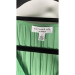 Current Air  Sereia Pleated Midi Dress Women's Small Green Flutter Modern Ruffle Photo 2