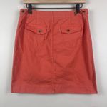 Anthropologie Daughters Of the Liberation Womens Skirt 4 Coral Orange Tie Waist Photo 2