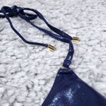 L'Agent by Agent Provocateur Sevilla Bikini Top Glitter Metallic Navy Small NWT Photo 4