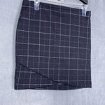 Vylette Women's Ponte Knit Mini Skirt Size Medium Elastic Waist Dark Plaid Photo 1