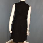 Shoshanna  Black Button Ruffle Front LBD size 8 Photo 2
