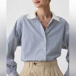 Gap × DÔEN Organic Cotton Eyelet Big Shirt White Size XS Photo 3