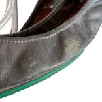 Tieks ‎ ballet flats pewter silver leather size 9 slip on shoes ballerina style Photo 12