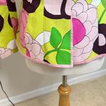 Etcetera  Canvas Cotton Floral Print‎ Blazer Size 8 Dopamine 80s Office Vintage Photo 5