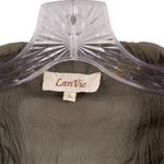 Lan Vie Olive Green Textured Zip Photo 2