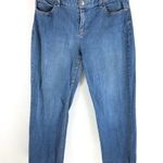 Liz Claiborne Womens Jeans Straight Leg Medium Wash Size 12P Photo 0