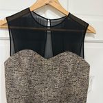 Donna Morgan  Party Cocktail Holiday Dress Black/Gold Sheath Metallic Formal Glam Photo 1